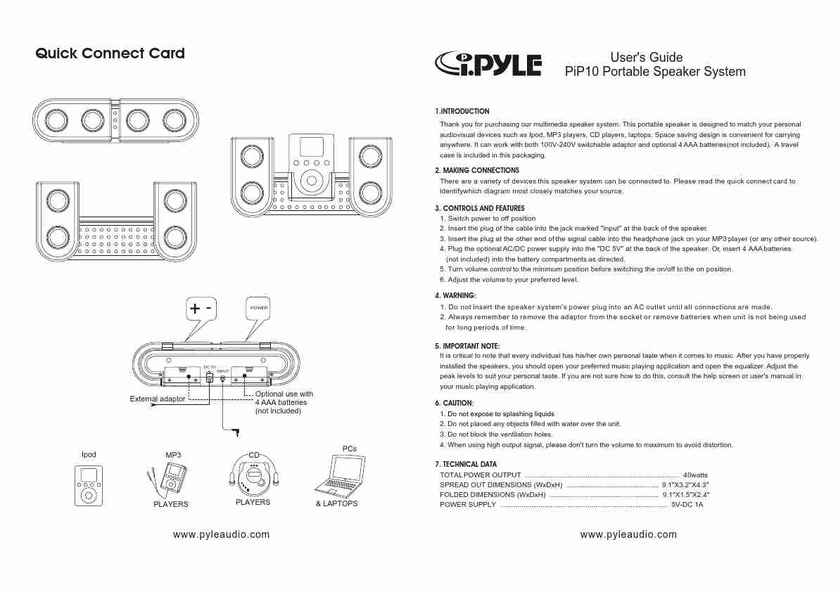 Radio Shack Portable Speaker PIP10-page_pdf